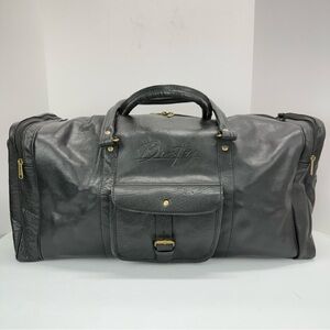 Brantley Gilbert Black Real Buffalo Leather Sherpa Lined Travel Duffle Bag